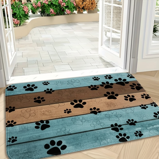 Mat without dog - teal/brown